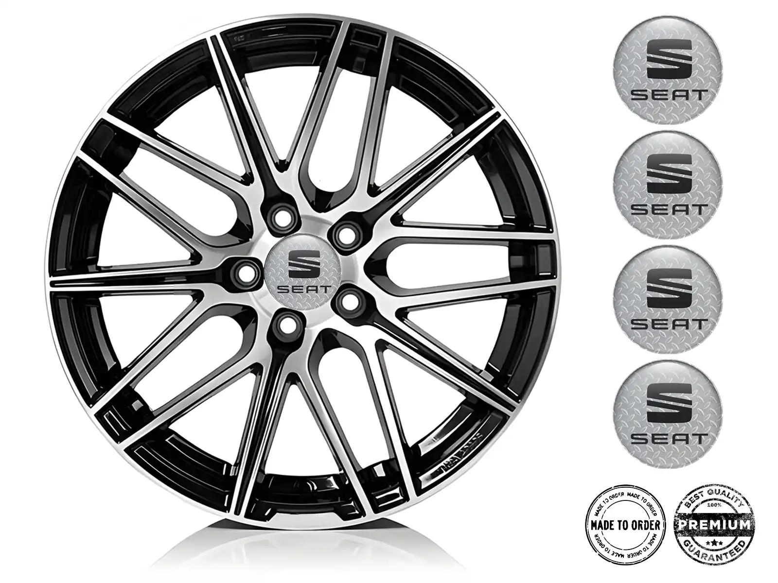 Seat Radaufkleber Ausgabe Luxusgewölbte Logos